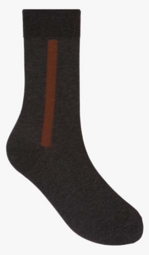 Strip Heel Dark Grey Brown - Neoprene Socks Logo #2848485