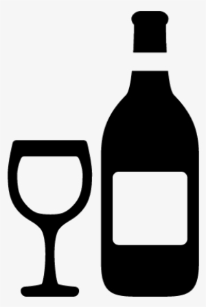 Wine Bottle And Glass Vector - Bottle Of Wine Silhouette #2850052