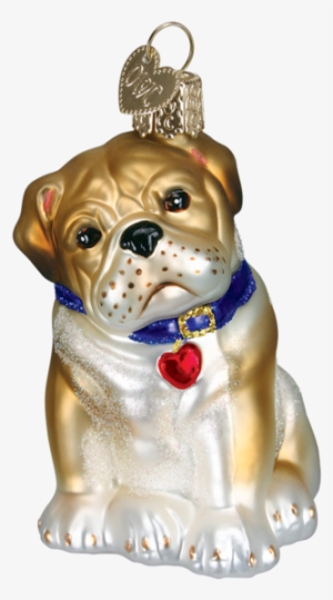 Old World Christmas English Bulldog Dog Glass Blown - Old World Christmas Bull Pup Glass Ornament #2850552