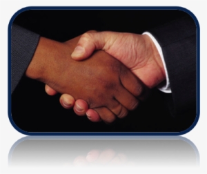 Your Partner In Reaching Proficient Credentialing - Black And White Handshake #2851528