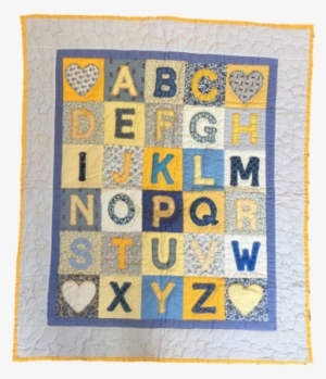 Children's Handmade Quilt Alphabet Yellow - Child #2853178