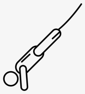 Man Going Bungee Jumping Vector - Line Art #2853986