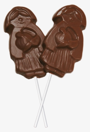 Chocolate Pilgrim Girl Sucker - Chocolate #2855355