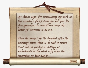 Crematory Instructions - The Elder Scrolls #2856878
