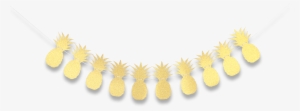 Gold Glitter Pineapple Garland - Transparent Image Buntings Gold #2857129