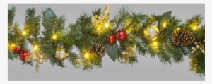 180cm Red Ornament Gold Berry Pvc Garland With 25 Warm - 180cm Red Ornament Gold Berry Pvc Garland #2857265