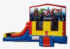 2 Lanes Side Slide Jumper Cartoon The Avengers - Power Rangers #2857336