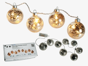 Fairy Light With Silver Coloured Glass Baubles & 8 - Led-lichterkette Mit Glas-kugeln #2857438