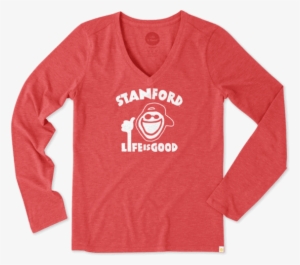 Women's Stanford University Peace Jake Long Sleeve - Life Is Good Women's Villanova Daisy Long Sleeve Cool #2857641