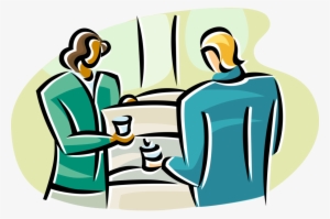 Vector Illustration Of Morning Conversation And Gossip - Water #2858445