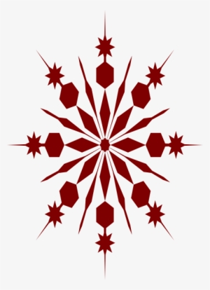 Red Snowflake Clip Art #2859314
