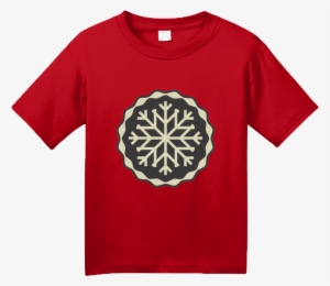 Youth Red Snowflake Icon - T-shirt #2859534
