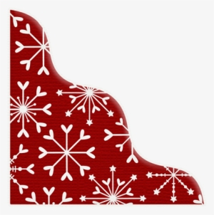 Christmas Red Snowflake Corner - Christmas Day #2859623