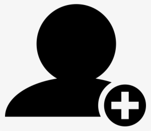 Add People Interface Symbol Of Black Person Close Up - Simbolo De Contacto Png #2861083