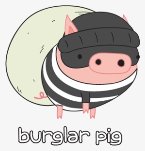 Burglar-pig - Cartoon #2861581