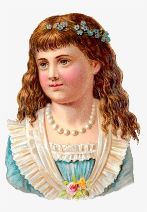 Child Girl Antique Stock Image Clipart Digital Download - Child #2861807