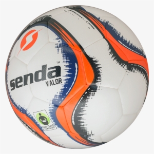 Right Side Of A White And Orange Valor Match Soccer - Senda Apex Match Soccer Ball - Nfhs #2862331