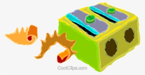 Pencil Sharpener Royalty Free Vector Clip Art Illustration #2863037