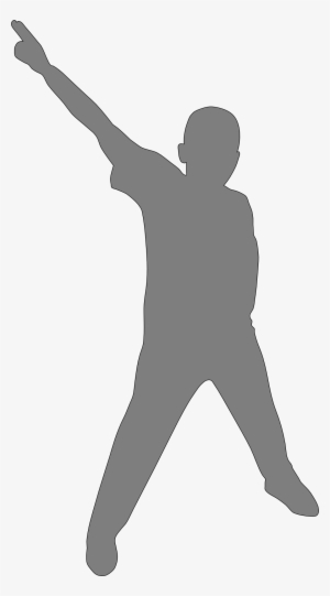 Man Pointing Finger Upward - Black Pointing Silhouette #2863604
