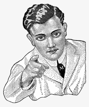 Man Pointing At Audience - Man Pointing At You Drawing #2863658