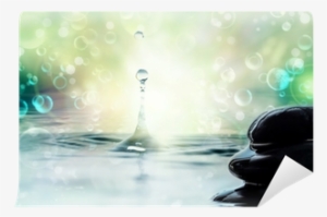 Pebbles, Bamboo And Drop Of Water - Drop #2864127