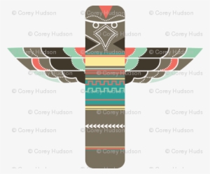 Colorful Totem Pole - Graphic Design #2864931
