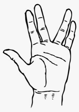 Vulcan Salute Png Free Download - Drawing Of Little Hands #2865289