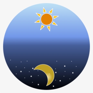 Sky Clipart Night And Day - Dia Y Noche Png #2866315