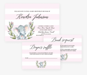 Pink And White Striped Baby Shower Invitation Templates #2866612