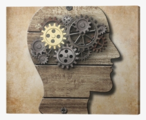 Brain Model Made From Rusty Metal Gears And Gold One #2867437