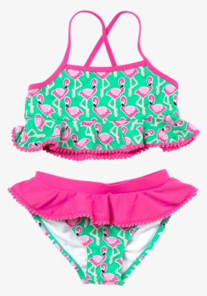 Little Girls Printed Personalized Bathing Suit - Swimsuit #2867598