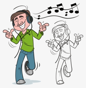 Man, Music, Dancing, Dance, People, Male, Person - Man Listening To Music Clipart #2867755
