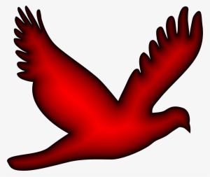 Clipart - Red Bird Clip Art Flying #2868274