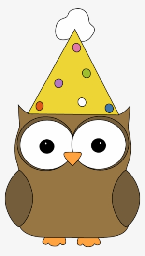 Owl Wearing Party Hat Clip Art - Owl With A Birthday Hat #2868442