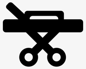 Hospital Bed Silhouette Side View - Icon Hospital Bed #2869621