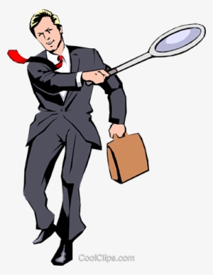 Businessman Tennis Player Royalty Free Vector Clip - Clip Art #2869912
