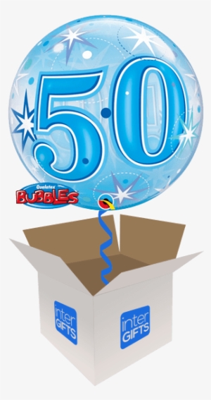 22″ Blue 50 Bubble - Happy 12th Birthday Png #2869985