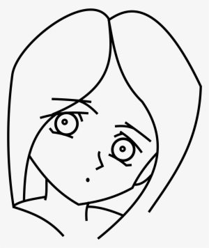 Medium Image - Cartoon Girls Face Outline #2870496