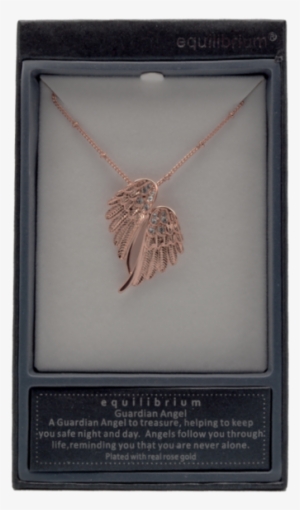 Rose Gold Plated Angel Wings Necklace Equilibrium Jewellery - Necklace #2870583