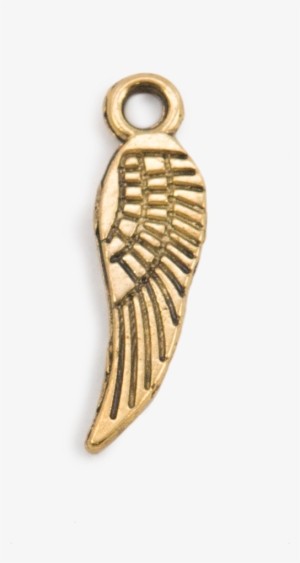 Gold Angel Wing Charm - Pendant #2870652