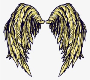 Pin Gold Angel Wings Clip Art - Vinyldisorder Wings Wall Decal - Vinyl Car Sticker #2870822