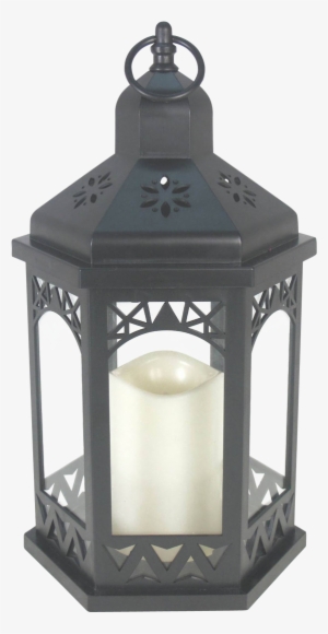 Mainstays Black Led Hexagon Lantern #2870921