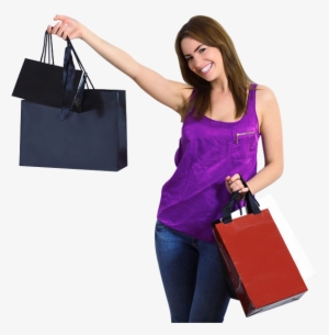 Happy Girl Png Image - Woman With Shopping Bag Png #2871392