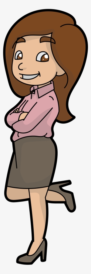 Open - Happy Woman Cartoon Png #2871459