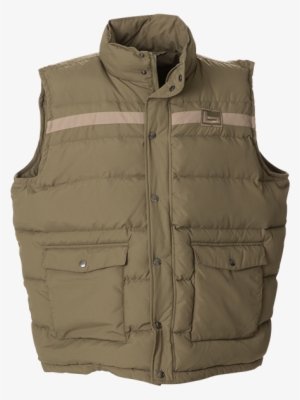 Banded Vintage Down Vest Spanish Moss - Vest #2871508