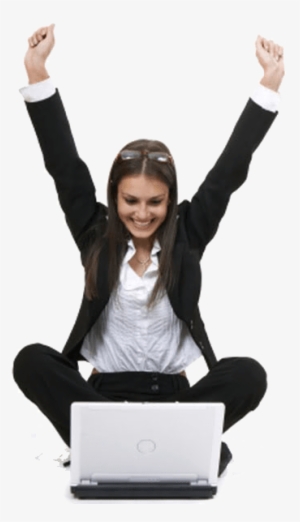 Happiness Is An Inside Job - Person On Computer Transparent #2871511