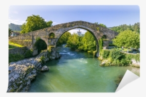 Roman Stone Bridge In Cangas De Onis Wall Mural • Pixers® - Paisajes Mas Bonitos De Peru #2871596