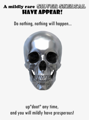 Woke Meme Transparent Png Woke Meme Transparent - 3d Render Of Metallic Skull #2873184