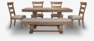 Riverdale 6 Piece Set With Wood Side Chairs & Storage - Valgomojo Komplektas Andria #2873407