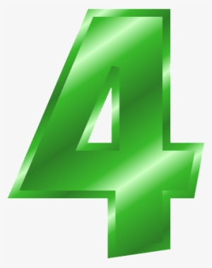Number 5, Green, Square Clip Art At Clker - Number 4 Transparent Background #2873787